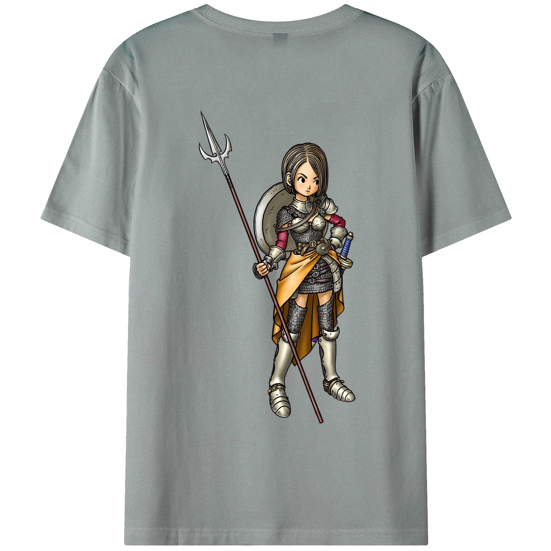 （画像用） ドラゴンクエスト Doragon Kuesuto Dragon Quest 綿100％ メンズ半袖Tシャツ（バックプリント） 通気性